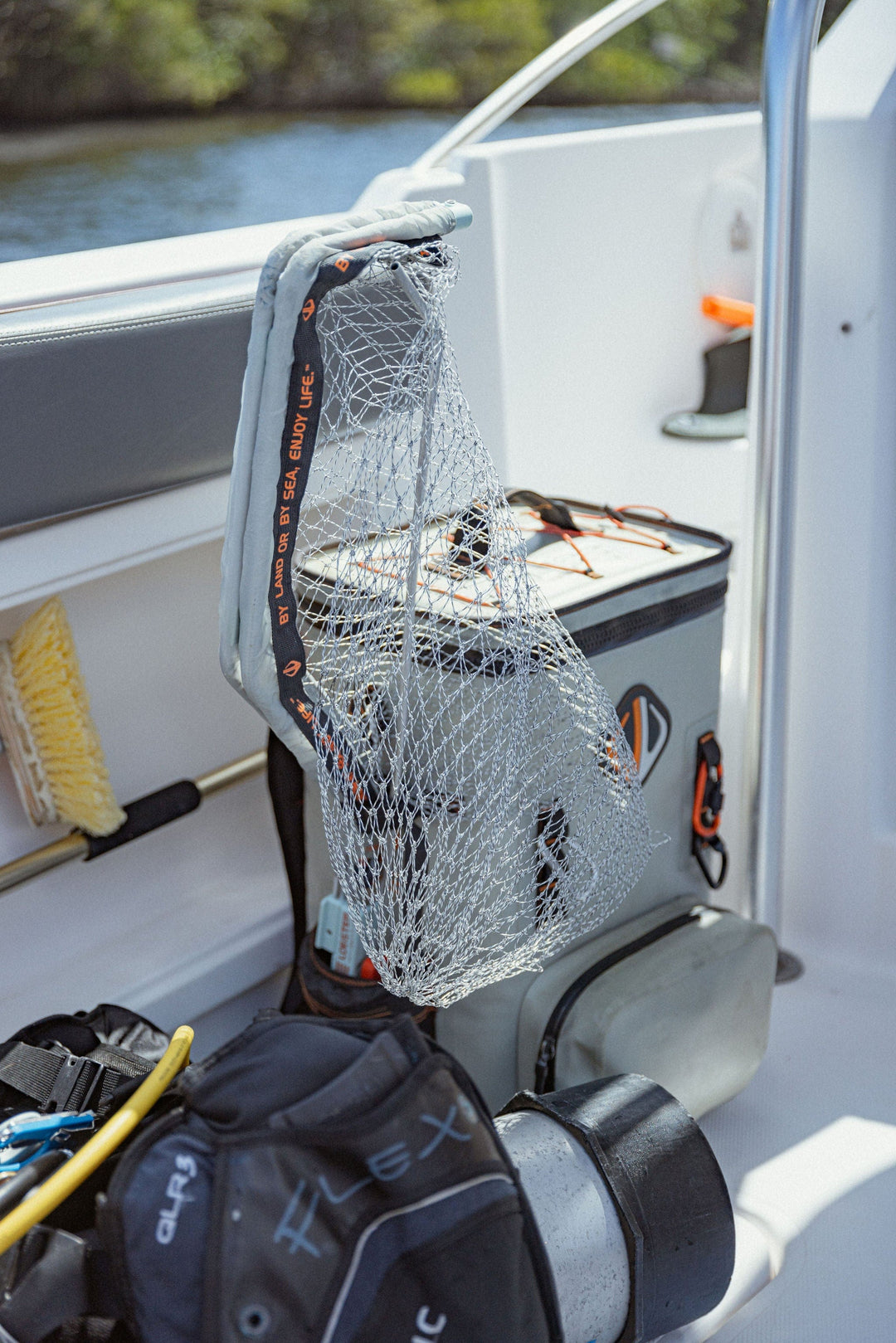 Large outdoor cooler backpack by Life League Gear, featuring insulated compartments and sturdy straps for outdoor adventures.