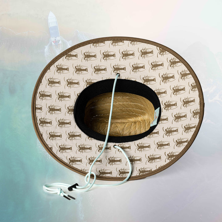 Life League Gear diving edition straw hat with wide brim and woven straw texture, perfect for summer outdoor activities.