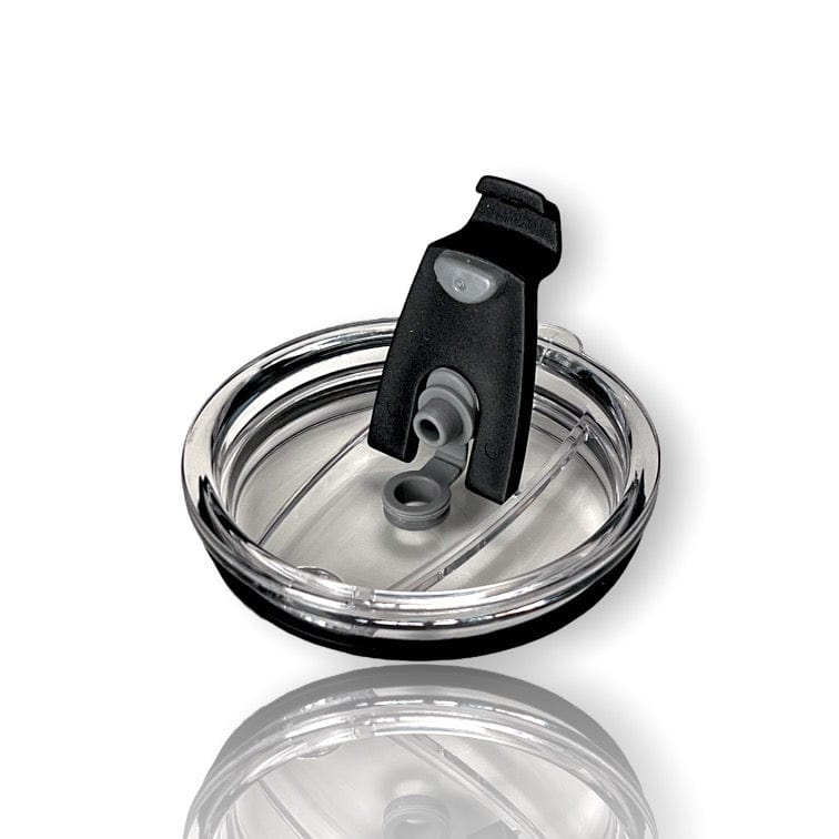 30oz Life League Gear tumbler with a stainless steel body and colorful logo design in a clear image.