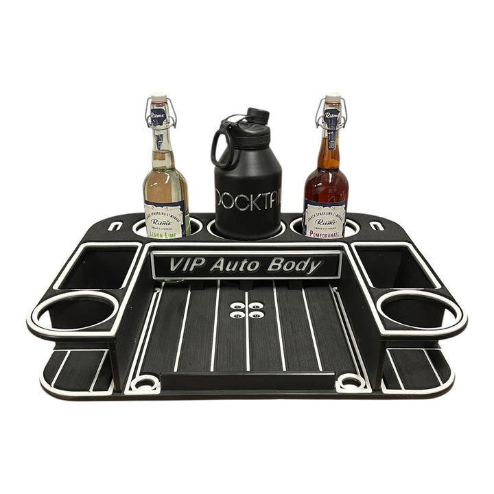 Midnight Series Docktail Butler boat table with customizable mount, color, and name for boating and water sports.