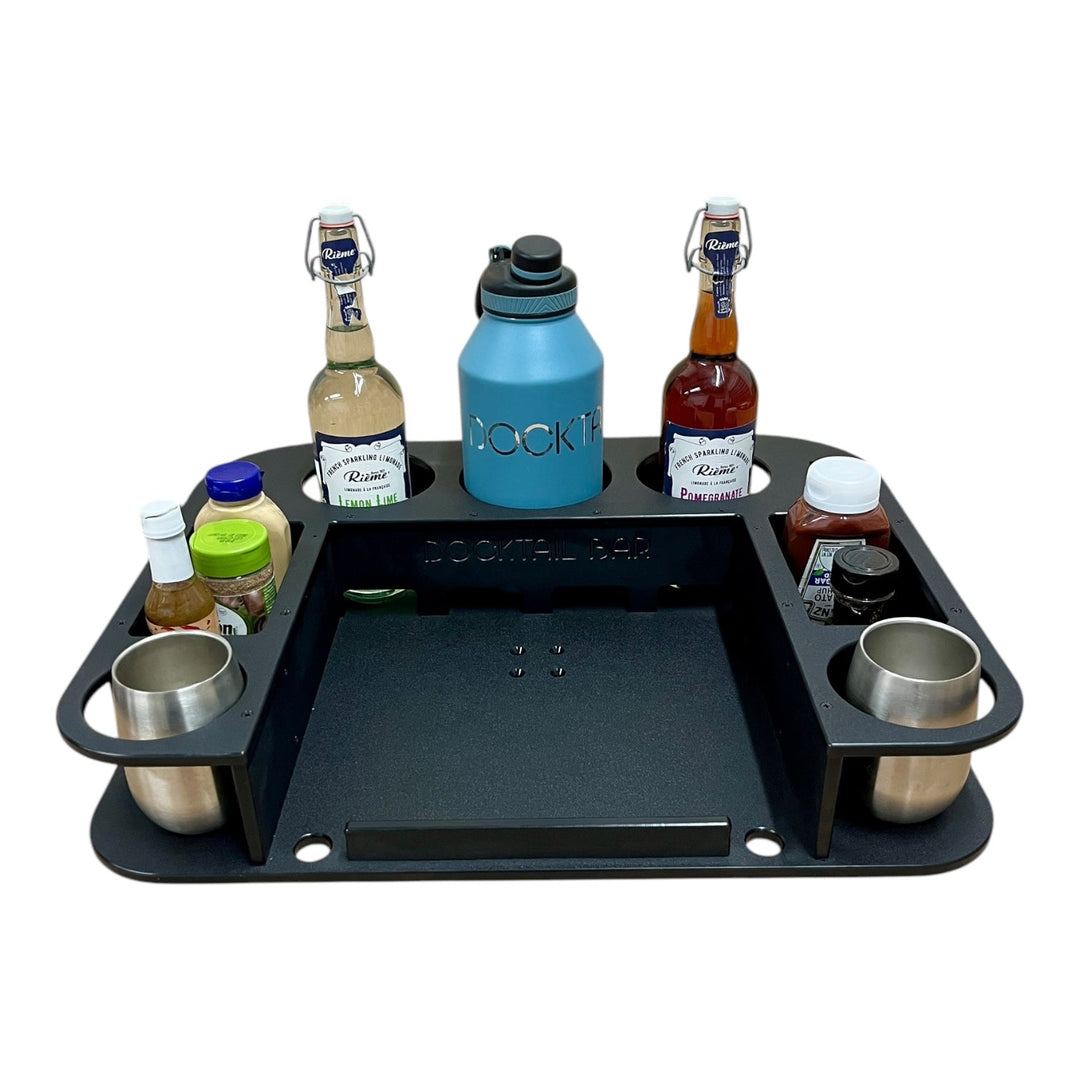 Midnight Series - Docktail Butler Boat Table - Choose Your Mount, Color & Custom Name