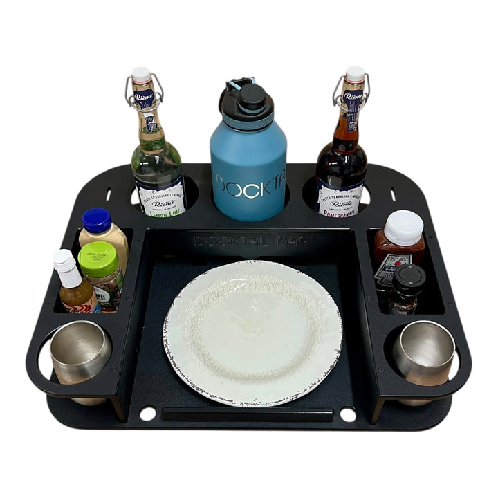 Midnight Series - Docktail Butler Boat Table - Choose Your Mount, Color & Custom Name