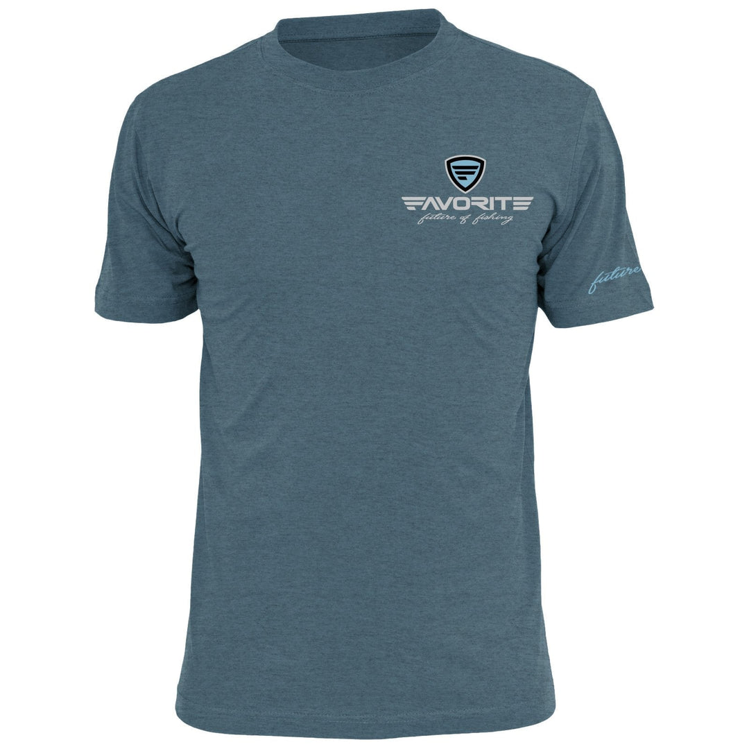 Favorite Fishing Ol Salty T-Shirt in blue, featuring a casual apparel design with the brand logo visible.