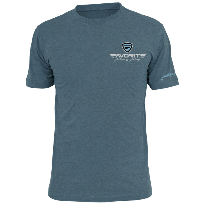 Favorite Fishing Ol Salty T-Shirt in blue, featuring a casual apparel design with the brand logo visible.