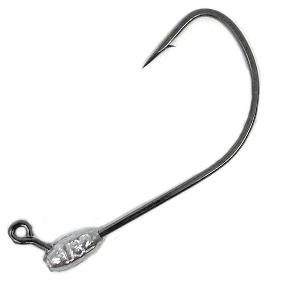 Set of 10 Reaction Tackle Lead Tube Jig Heads in 1/8 oz size for fishing, featuring durable construction and streamlined design.