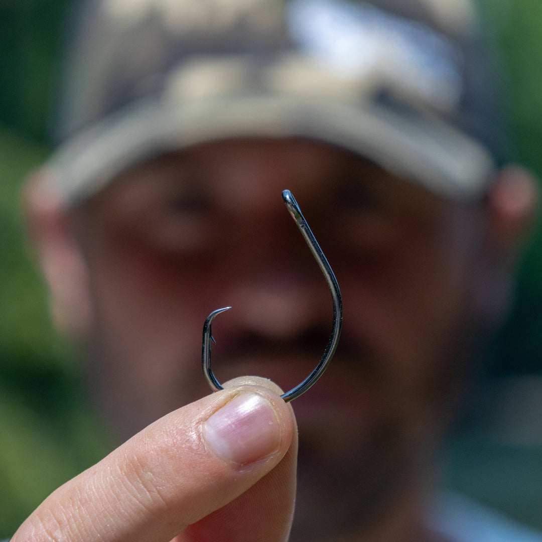 Reaction Tackle Premium Circle Hooks, 25-pack, sharp and durable fishing hooks for saltwater and freshwater fishing.