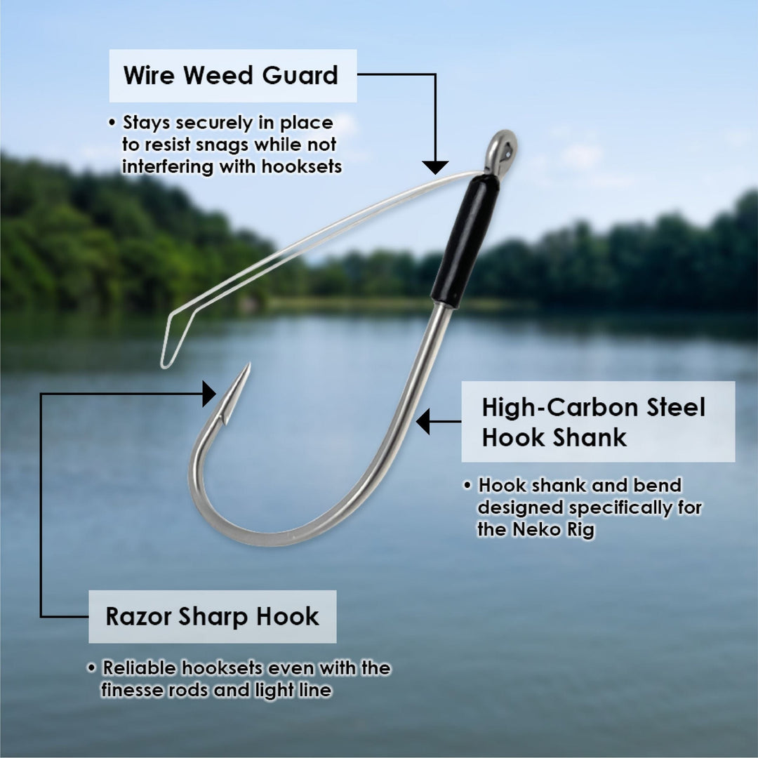 Reaction Tackle Wacky Neko Hooks 25-pack, standard size, featuring durable hooks ideal for fishing and fishing tackle.