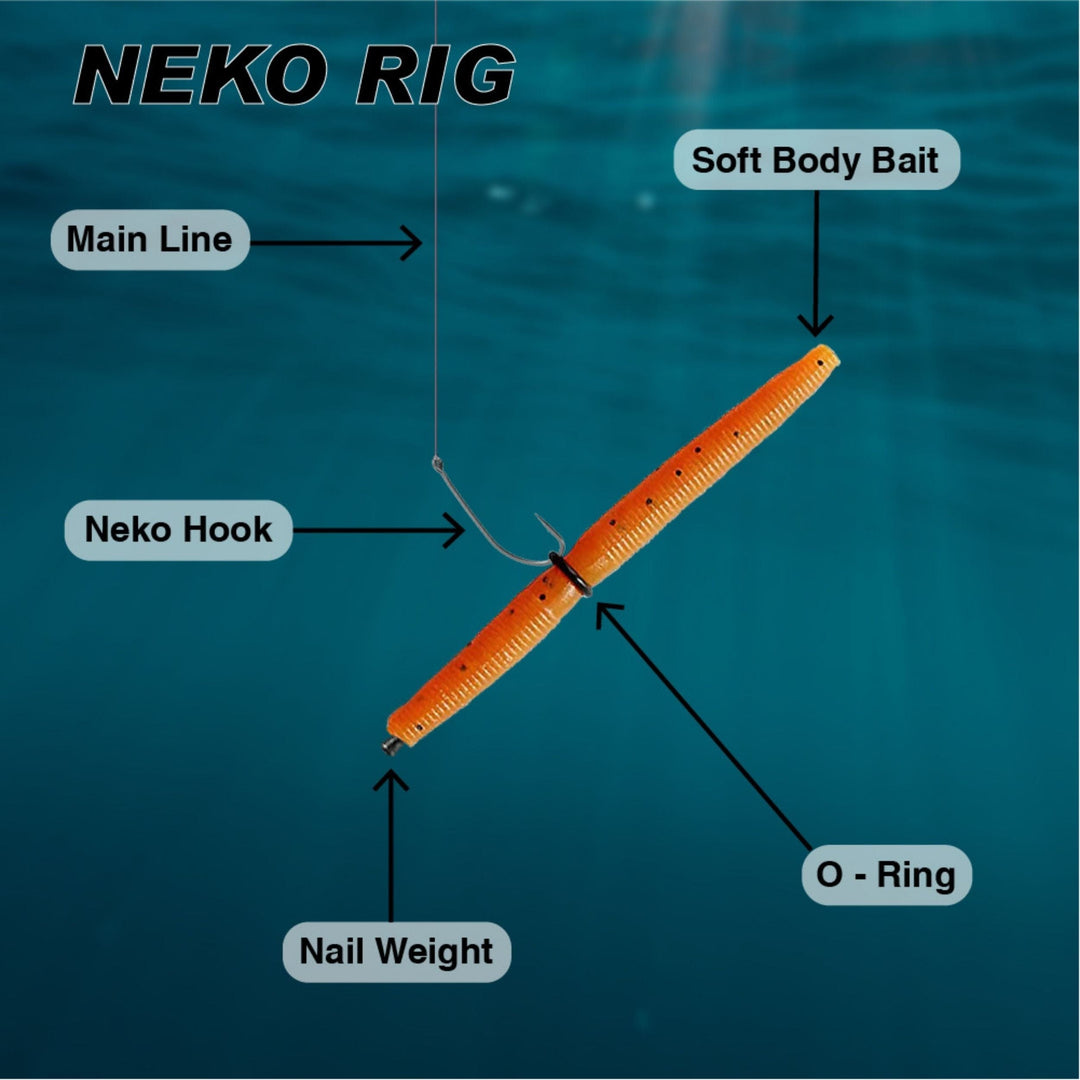 Reaction Tackle Wacky Neko Hooks, 25-pack, standard size, sharp fishing hooks for soft plastic baits, by Reaction Tackle
