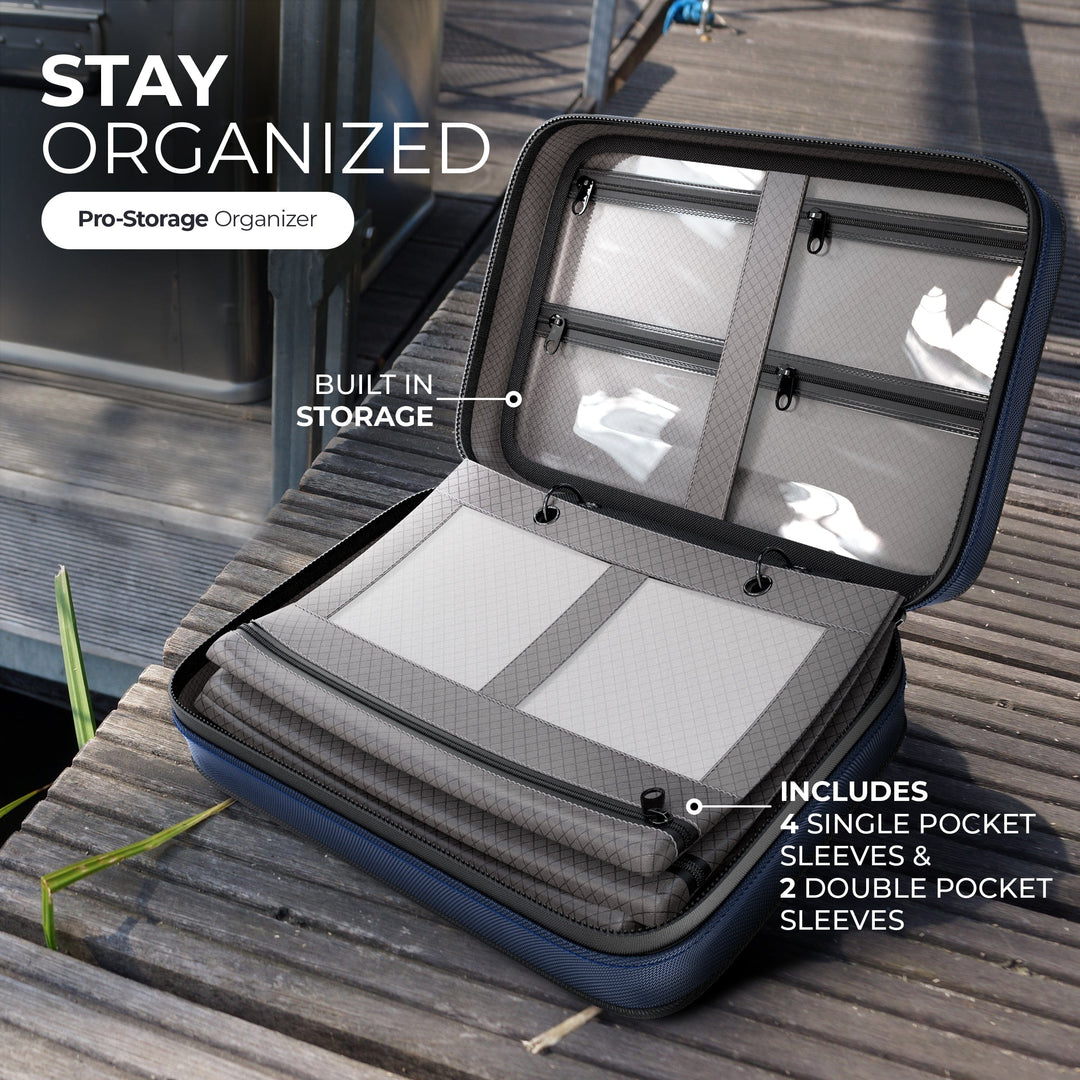 Reaction Tackle Deluxe Bait Binder and Tackle Storage bag with multiple compartments for fishing gear organization.