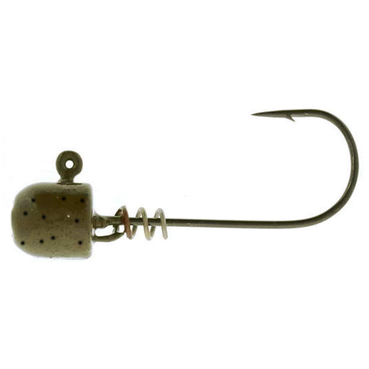 Reaction Tackle Tungsten Screw Lock Jig Heads in a 5-pack, featuring durable tungsten and screw lock design for fishing.