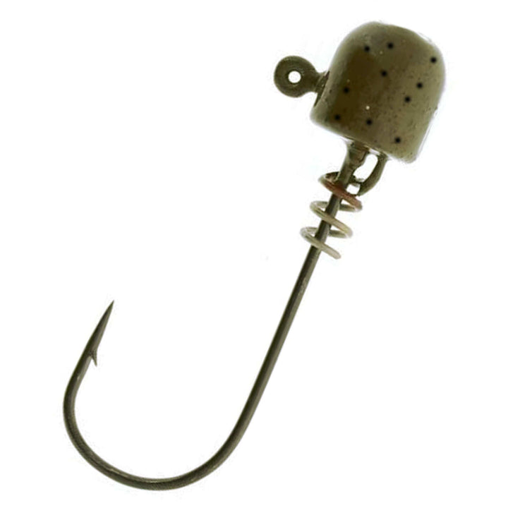Reaction Tackle Tungsten Screw Lock Jig Heads, 5-pack, with screw lock system for secure bait attachment, suitable for fishing.