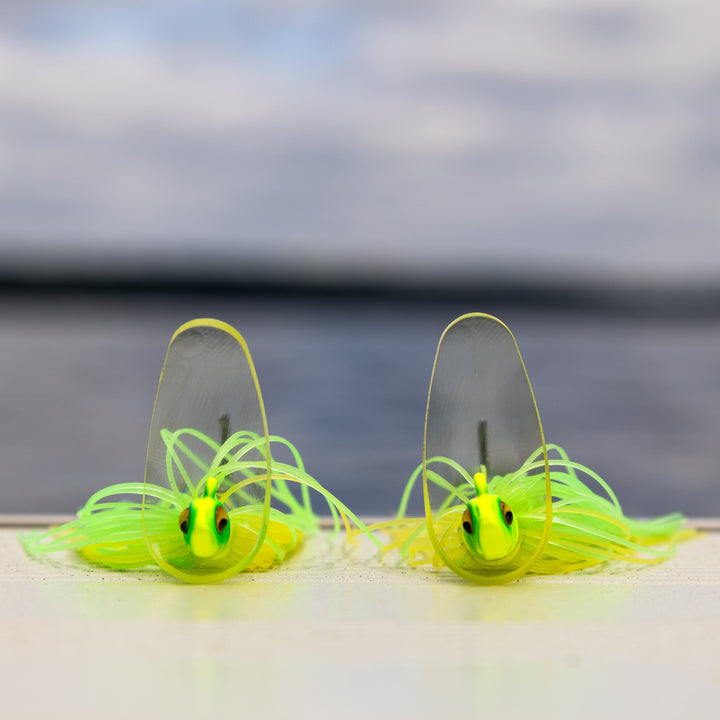 Reaction Tackle Tungsten Scrounger Jigs 2-pack, featuring sleek fishing jigs with weighted design for freshwater and saltwater fishing.