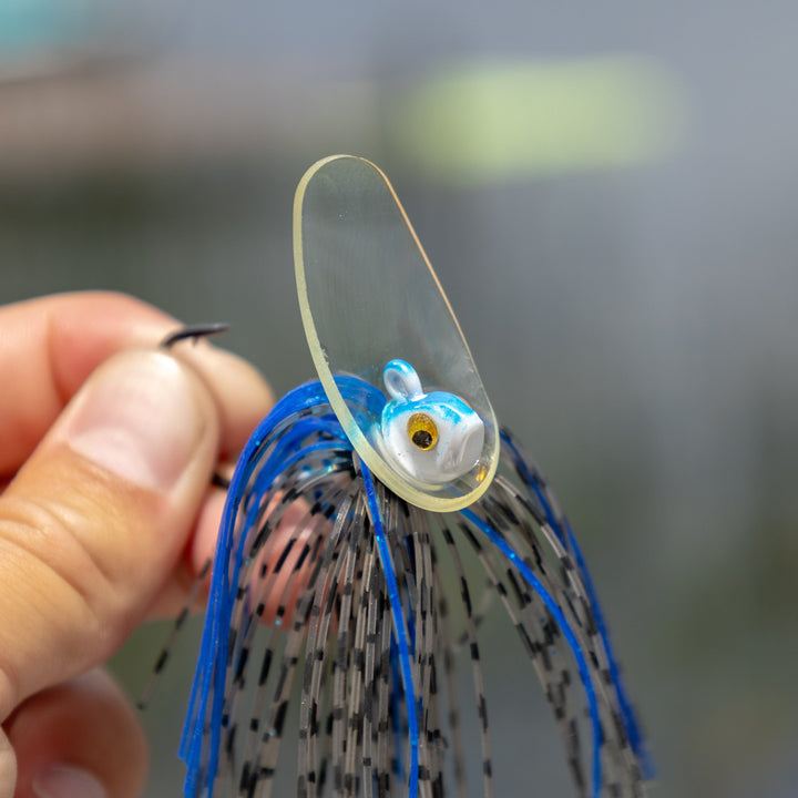 Reaction Tackle Tungsten Scrounger Jigs 2-pack with realistic fish-like designs for fishing, shown in a close-up image.