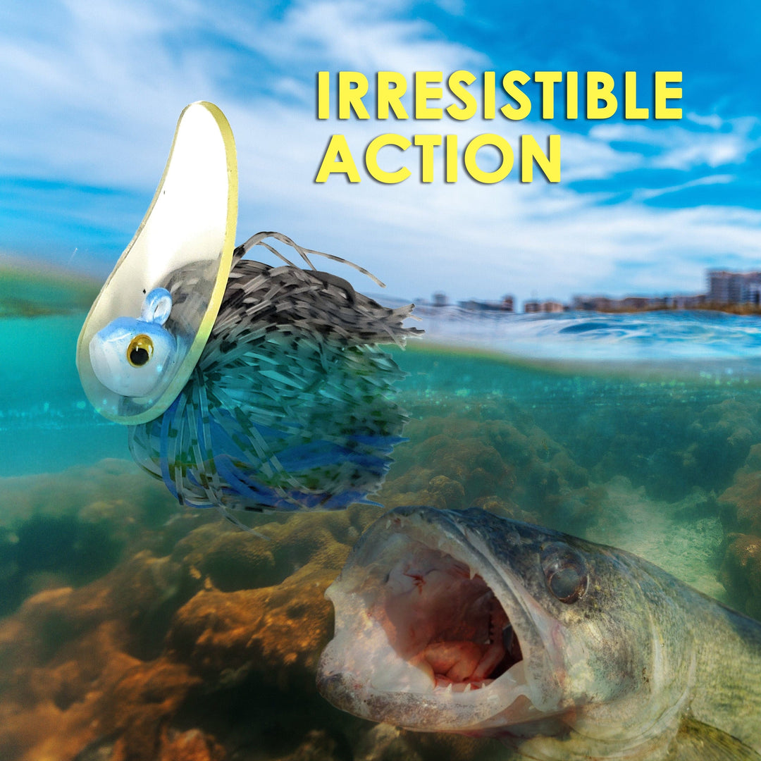 Two Reaction Tackle Tungsten Scrounger Jigs in a 2-pack, showcasing their sleek design and compact size for fishing.