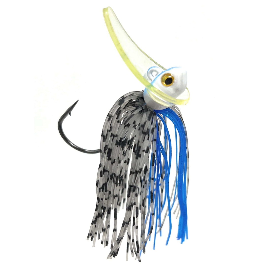 Reaction Tackle Tungsten Scrounger Jigs 2-pack, featuring blue shad design, ideal for fishing lure fishing and targeting bass.