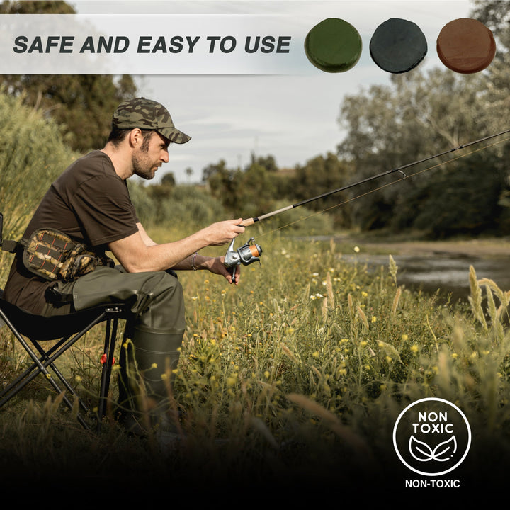 Reaction Tackle Tungsten Putty used for fishing, shown in a close-up image with infographic details about its application and texture.