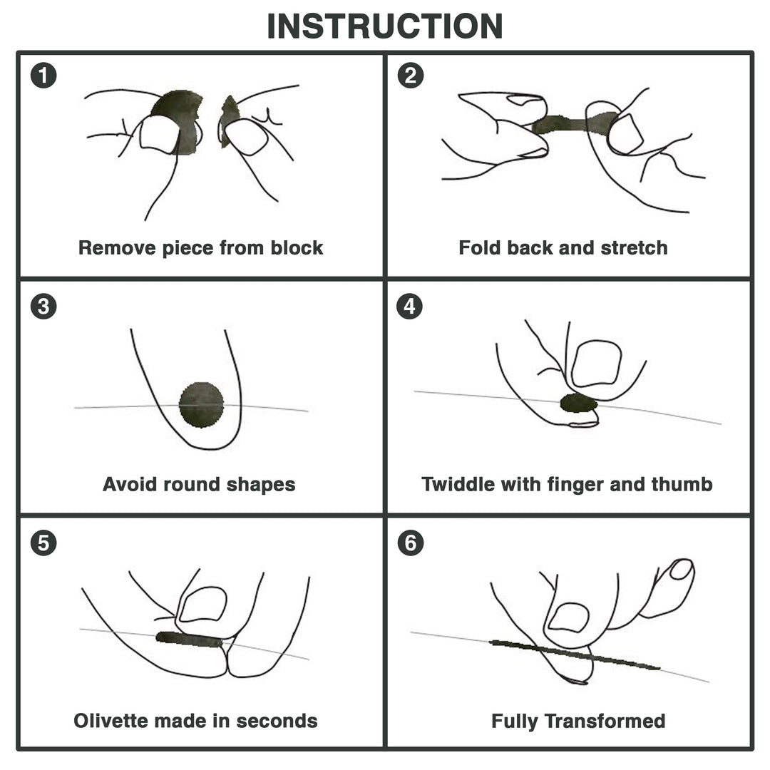Reaction Tackle Tungsten Putty shown with infographic details, highlighting its use for fishing weight adjustments and rig tension.