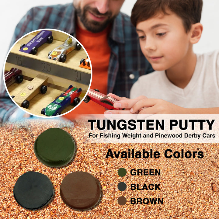 Reaction Tackle Tungsten Putty, a close-up of the fishing tackle material used for bait and lure adjustments.