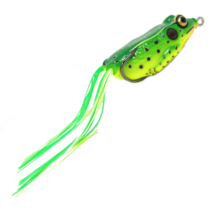 Reaction Tackle 2.5" hollow body frogs, 2-pack, realistic bullfrog design for fishing lures and freshwater fishing.