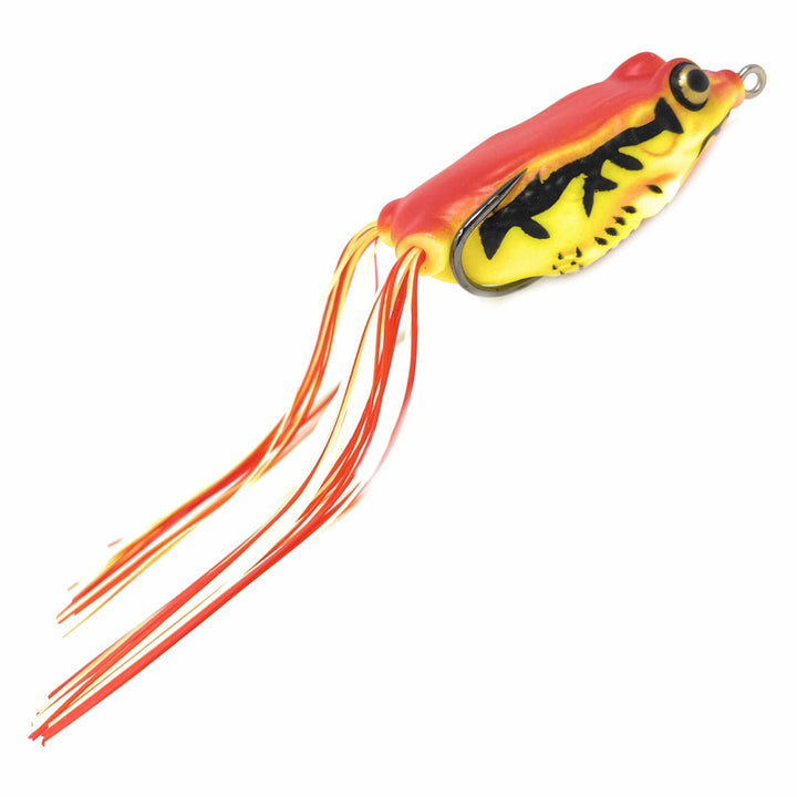 Reaction Tackle 2.5-inch Hollow Body Frogs, 2-pack, featuring realistic frog design for fishing lures and surface water fishing.