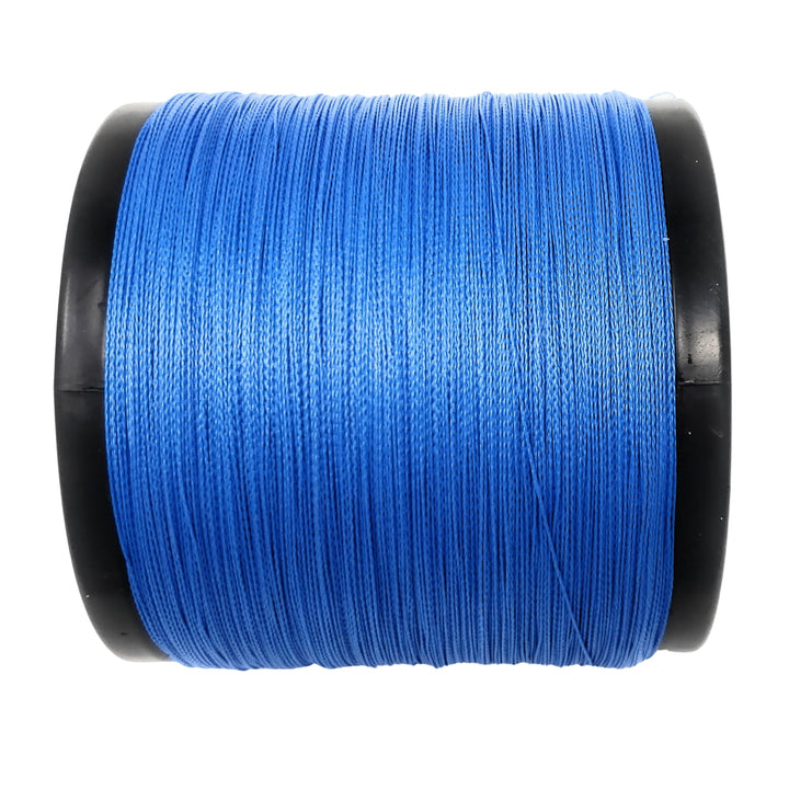 Reaction Tackle braided fishing line in dark blue, 6lb, 150 yards, showing the strong, durable braided fishing line.