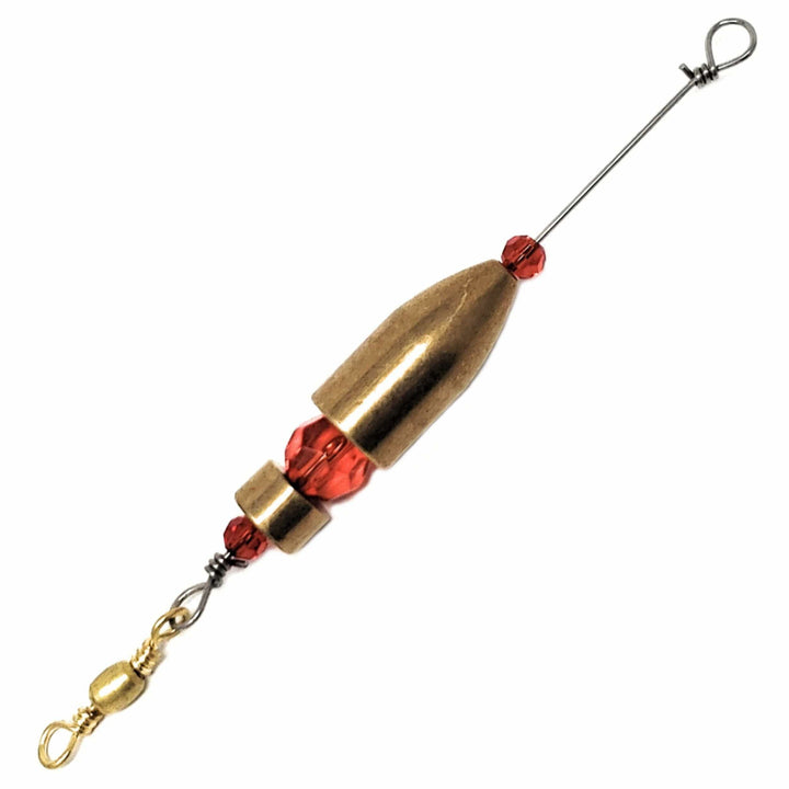 Reaction Tackle Carolina Ready Rigs, 6 pre-rigged brass fishing rigs, ideal for Carolina rig fishing, shown in the image.