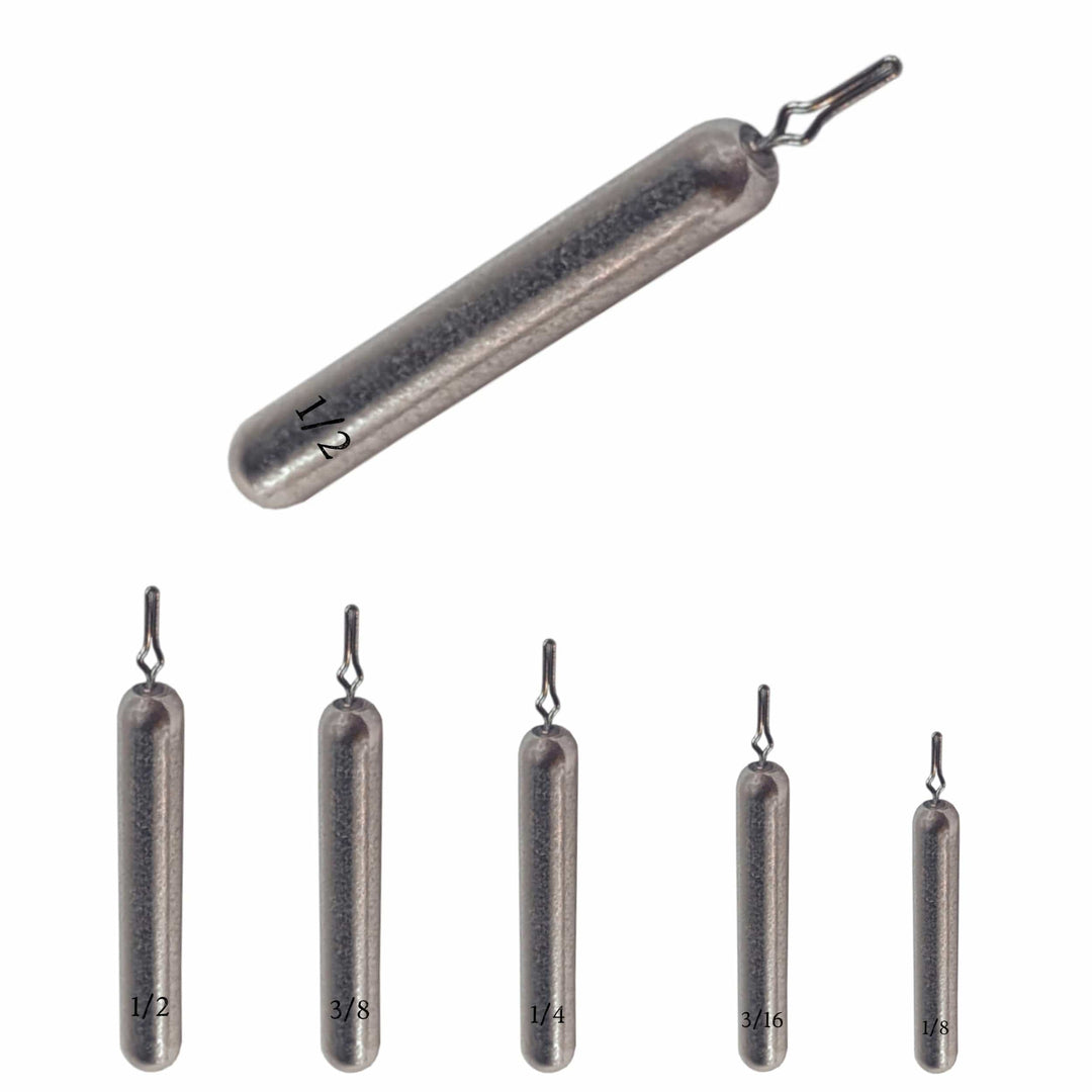 Reaction Tackle Tungsten Drop Shot Weights, black, 1/8 oz, pack of 8, designed for precise fishing drop shot setups.