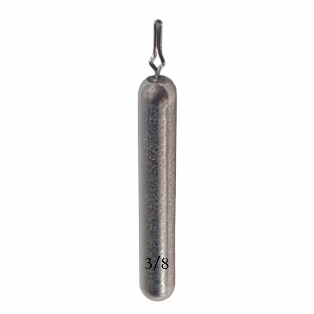 Reaction Tackle Tungsten Drop Shot Weights in black, 1/8 oz, pack of 8, designed for precise fishing drop shot rigs.