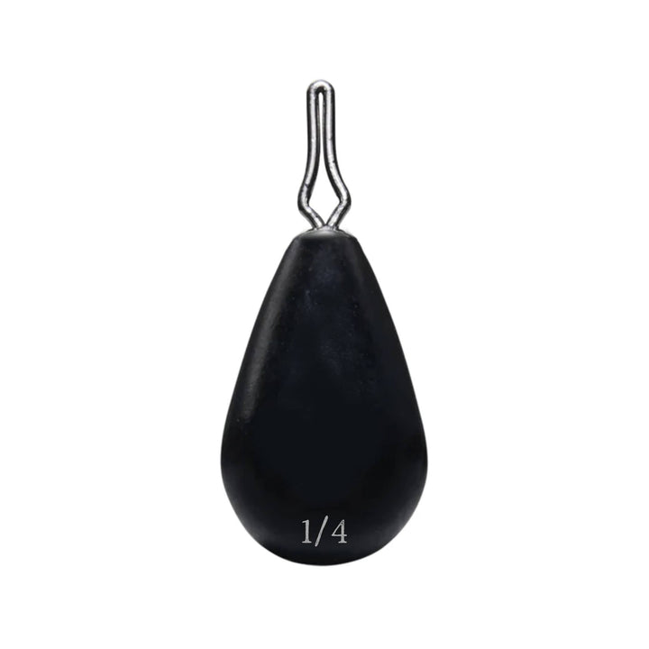 Reaction Tackle Tungsten Drop Shot Weights in black, 1/8 oz, pack of 8, designed for precise fishing drop shot rigs.