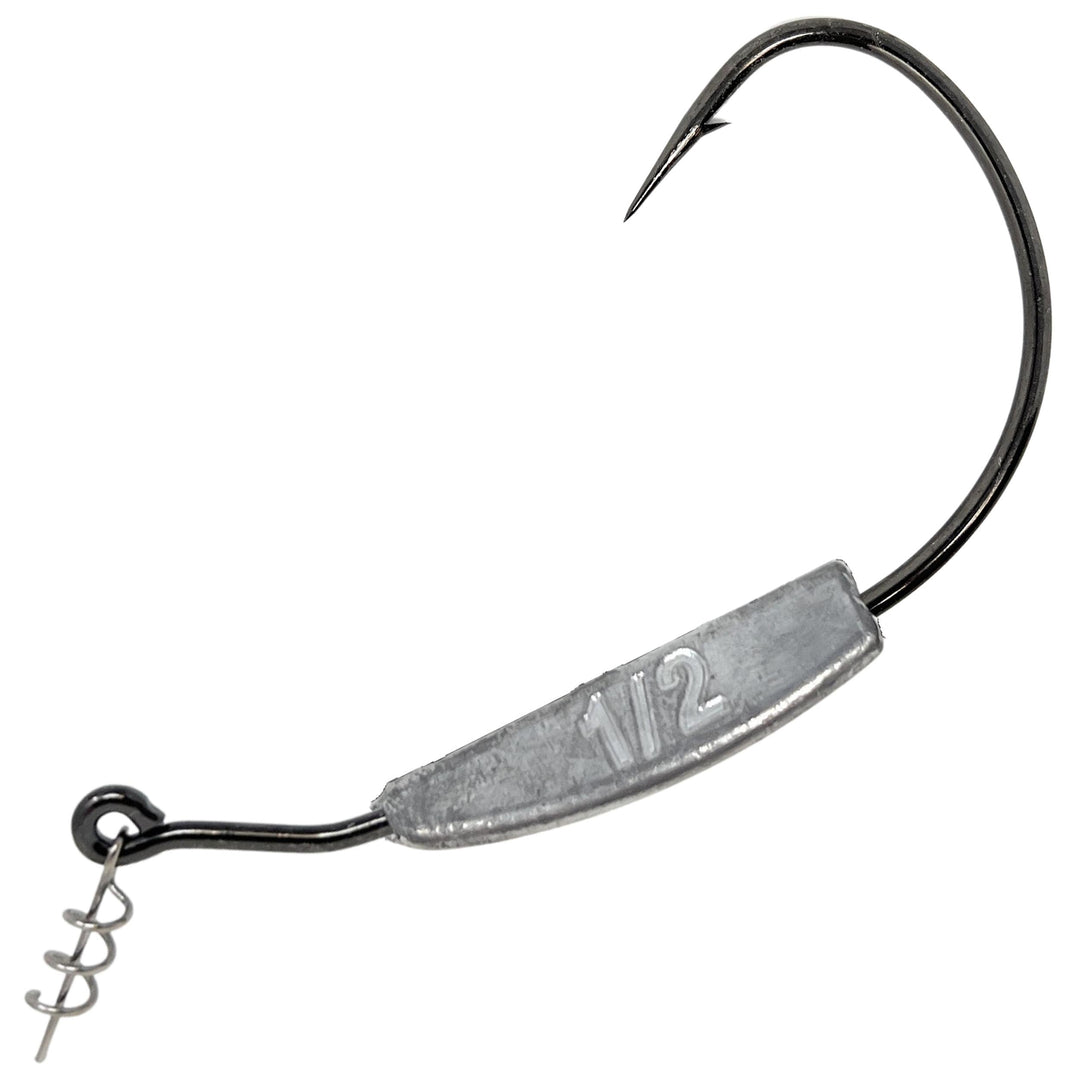 Reaction Tackle lead weighted swimbait fishing hooks, 10-pack, 3/0 size, designed for effective bait presentation and improved casting.