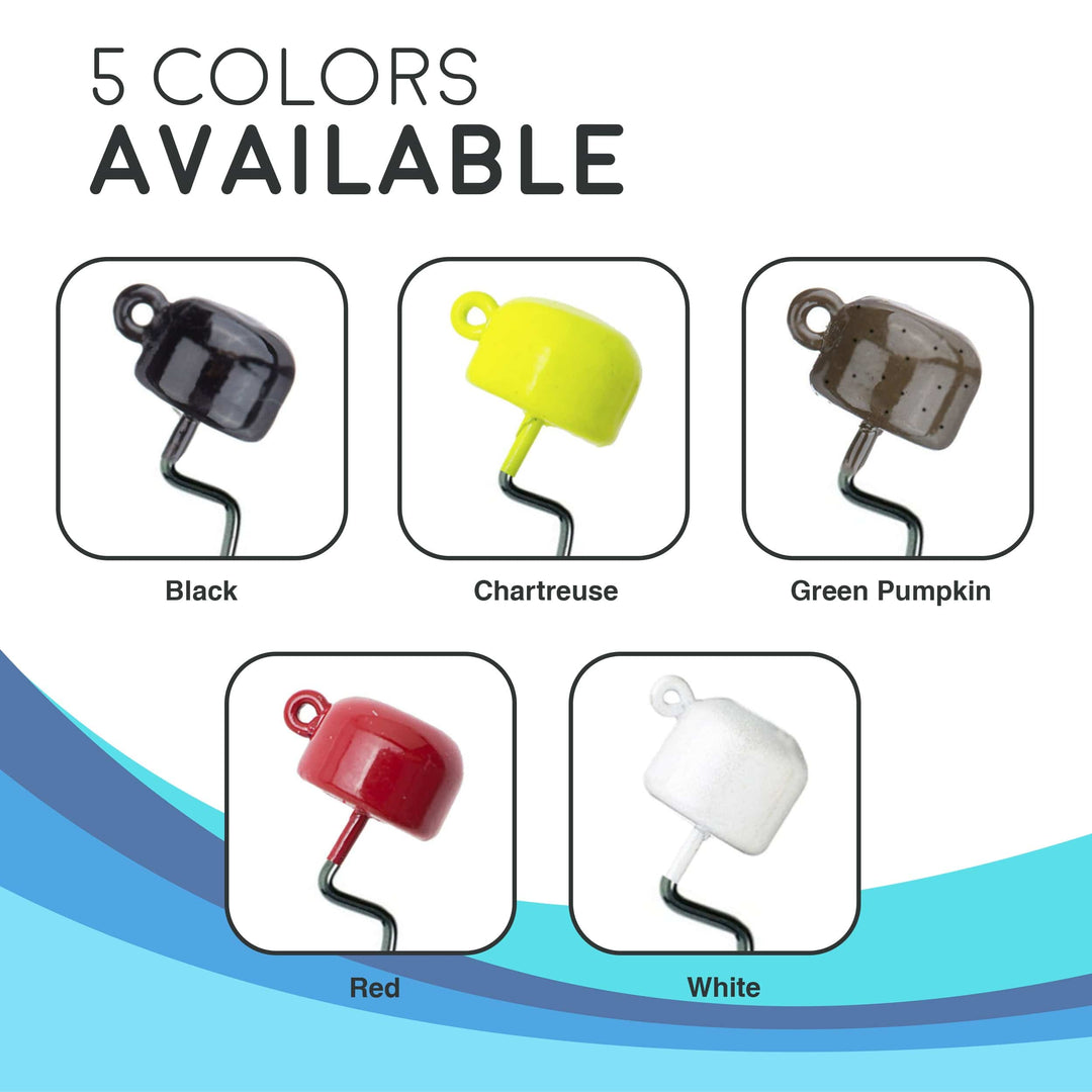 Reaction Tackle Tungsten Ned Rig-Shroom Jigs, 5-pack, black fishing jigs with shroom design, ideal for bass fishing.