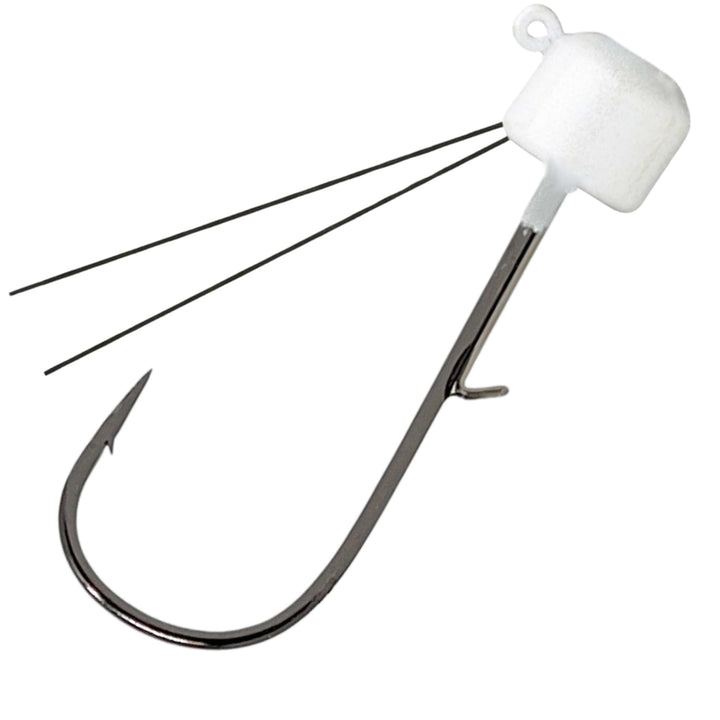 Reaction Tackle Tungsten Ned Rig-Shroom Jigs in black, 1/15 oz, 5-pack, designed for bass fishing with durable tungsten construction.