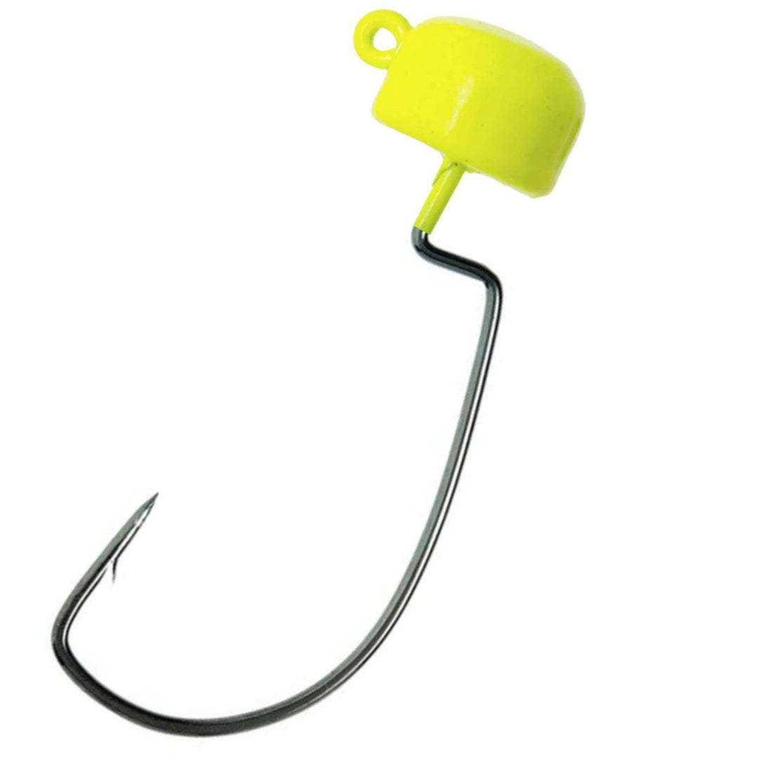 Reaction Tackle Tungsten Ned Rig-Shroom Jigs in black, 1/15 oz, 5-pack, designed for fishing and bass fishing enthusiasts.