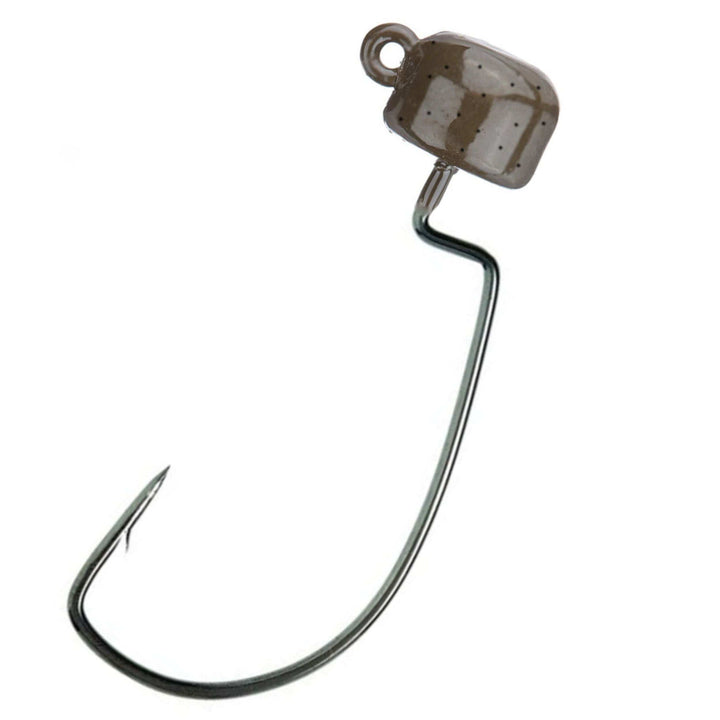 Reaction Tackle Tungsten Ned Rig-Shroom Jigs in black, 1/15 oz, 5-pack, designed for freshwater fishing with durable tungsten material.