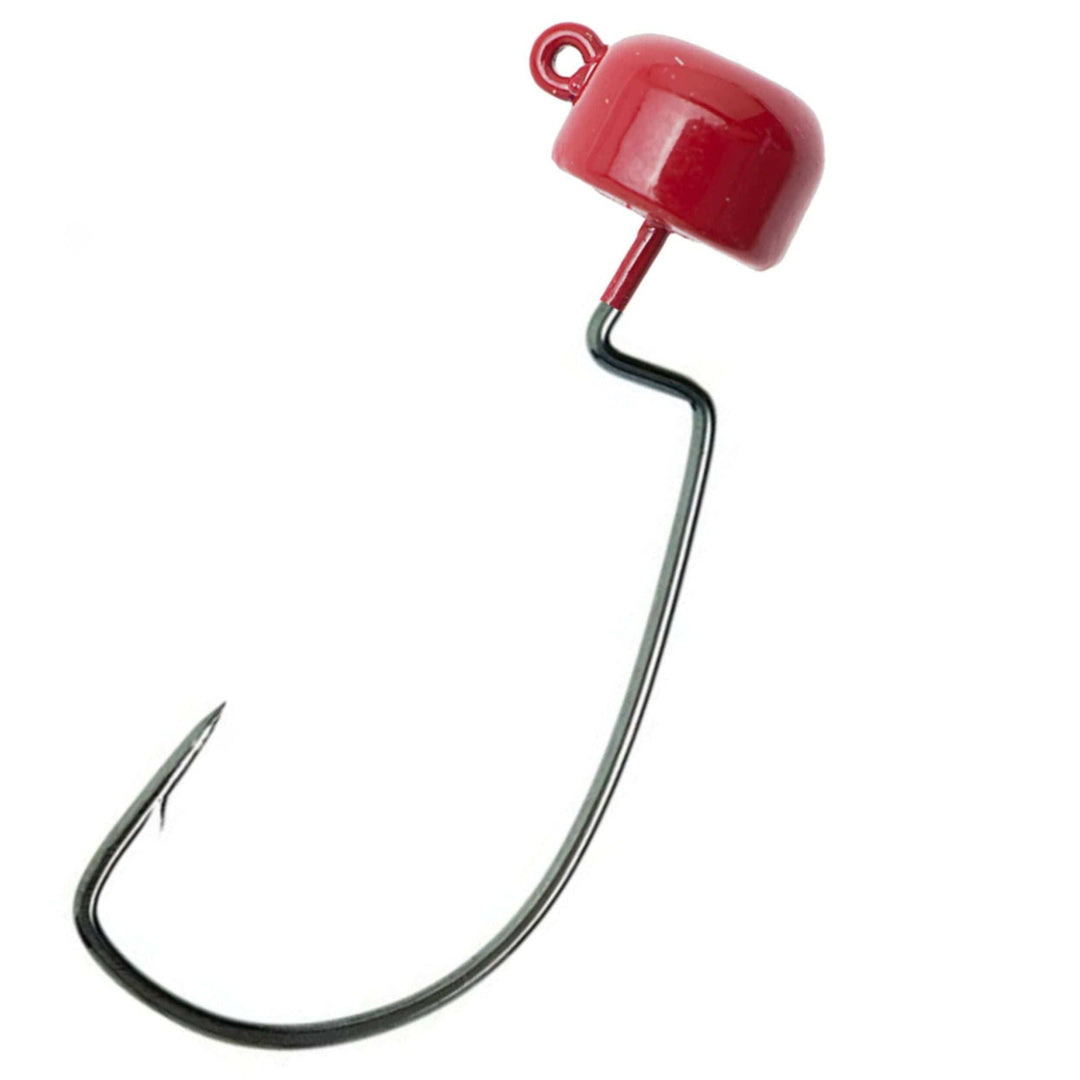 Reaction Tackle Tungsten Ned Rig-Shroom Jigs in black, 1/15 oz, 5-pack, designed for bass fishing with durable tungsten construction.
