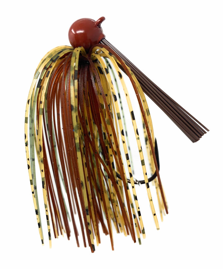 Reaction Tackle Tungsten Football Jigs 2-Pack, black fishing jigs for bass and freshwater fishing, 1/4 oz.