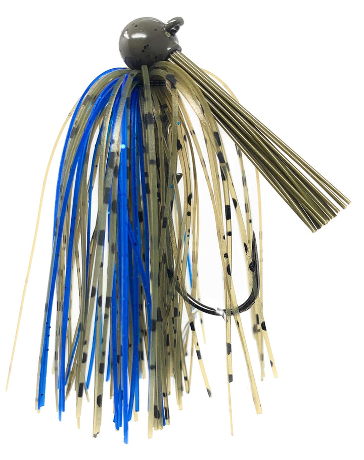 Reaction Tackle Tungsten Football Jigs 2-Pack, black fishing jigs designed for angling, 1/4 oz weight for versatile fishing.