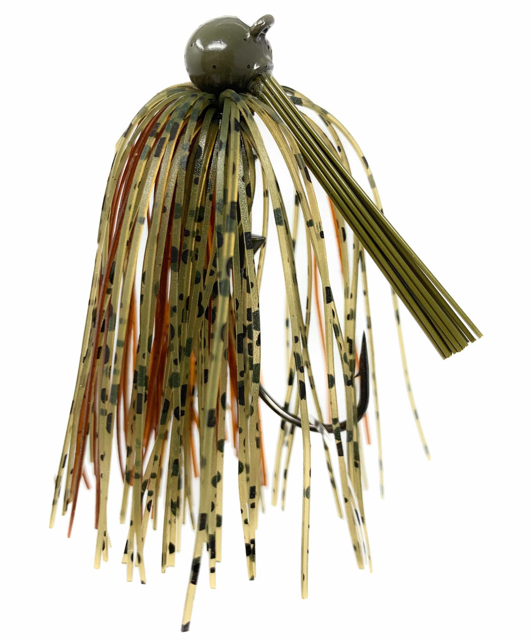 Reaction Tackle Tungsten Football Jigs 2-Pack, black fishing jigs ideal for bass fishing, 1/4 oz weight.