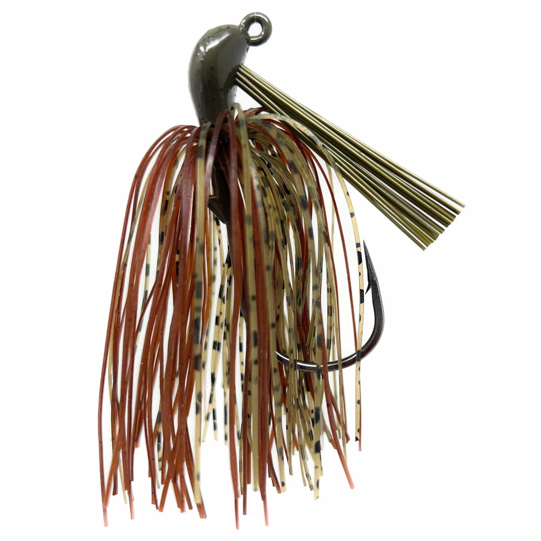Reaction Tackle Tungsten Flipping Jigs 2-Pack for bass fishing, featuring durable tungsten construction and realistic design.