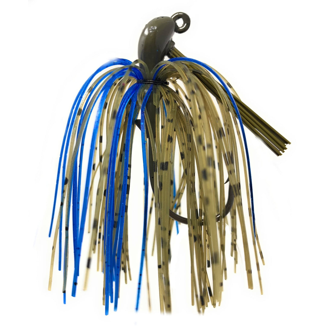 Reaction Tackle Tungsten Flipping Jigs 2-Pack, fishing jigs with black and brown finish, designed for bass fishing.