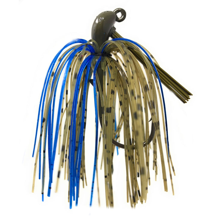 Reaction Tackle Tungsten Flipping Jigs 2-Pack, fishing jigs with black and brown finish, designed for bass fishing.