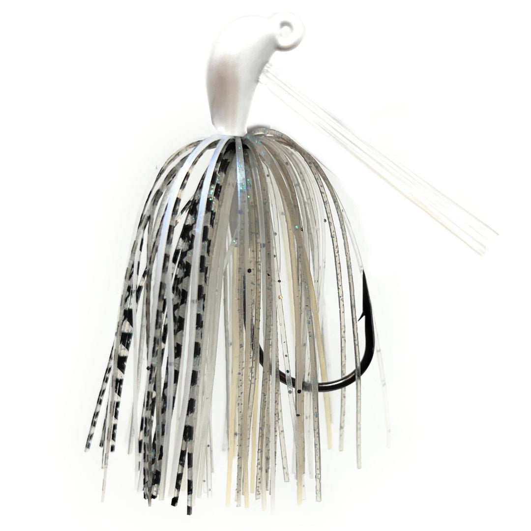 Reaction Tackle Tungsten Flipping Jigs 2-pack, showing two fishing jigs with black and green accents on a fishing hook.