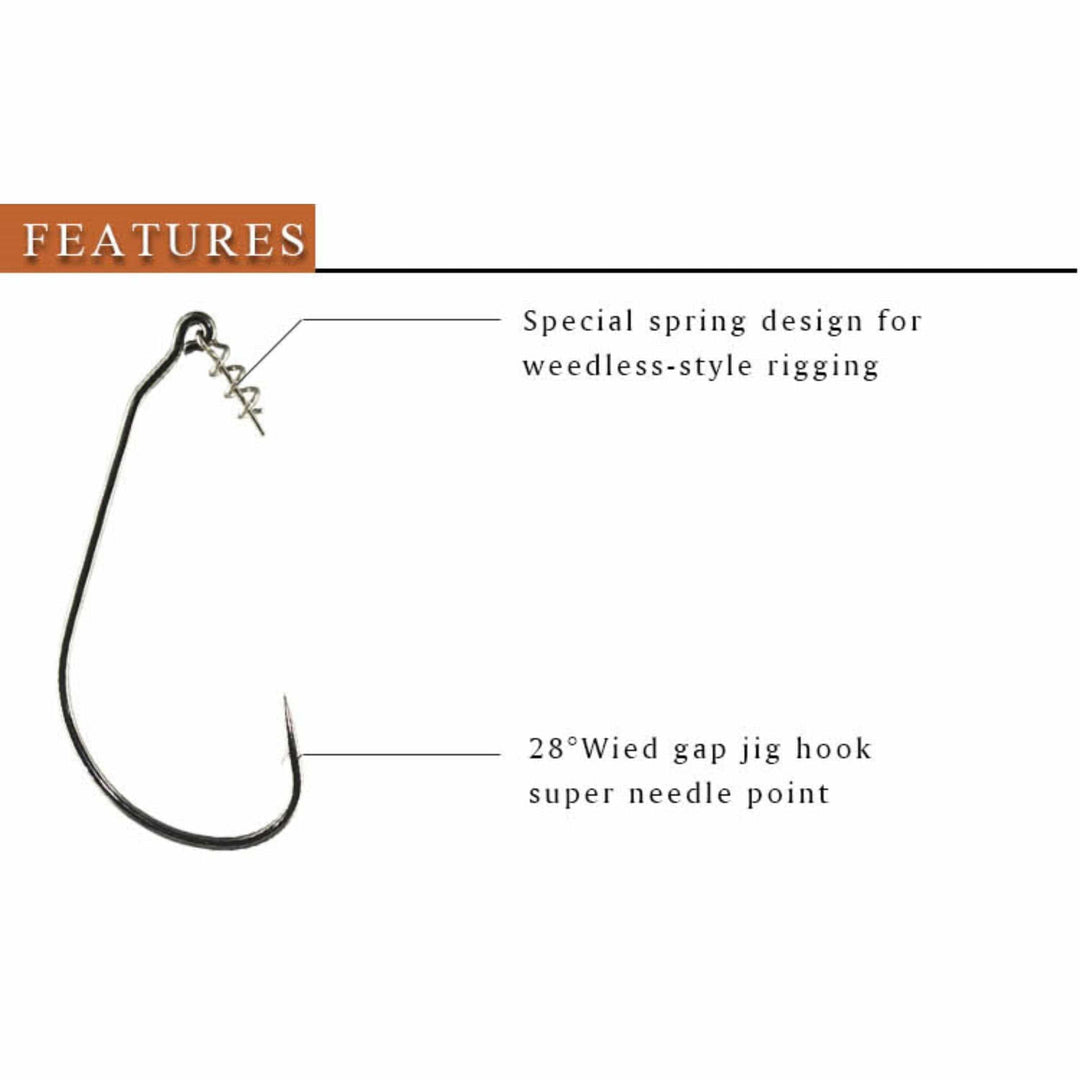 Reaction Tackle Swimbait Hooks in a 10-pack, sharp fishing hooks designed for fishing lures and bait.