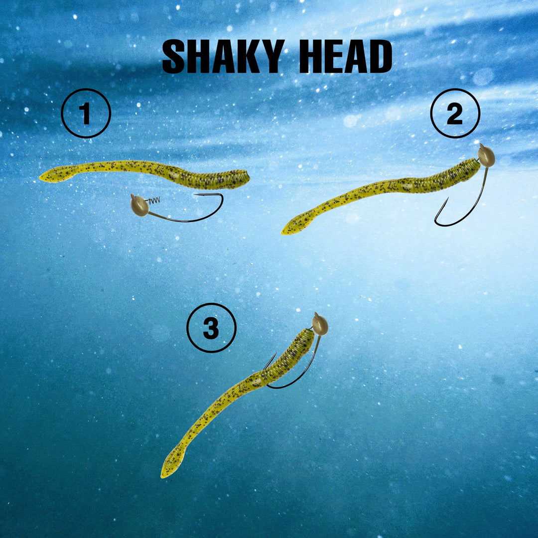 Reaction Tackle Tungsten Shaky Head Jigs 5-Pack in green pumpkin, 1/16 oz, ideal for bass fishing with durable design.
