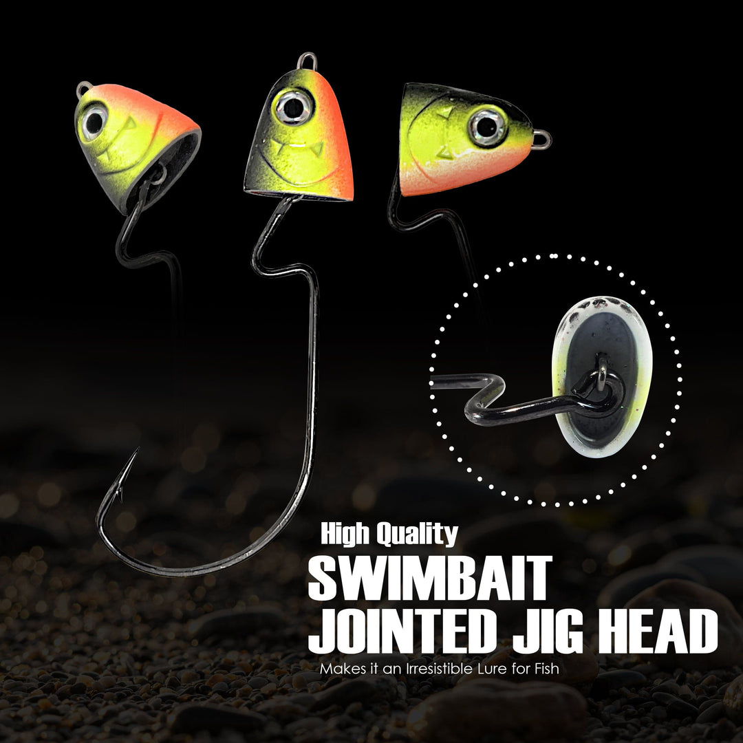 Reaction Tackle tungsten swimbait and jig head, showing detailed design and shape for fishing lures on a white background.