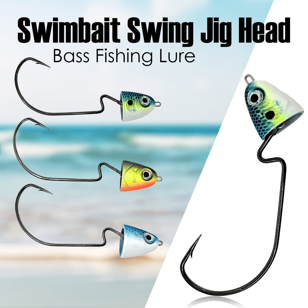 Reaction Tackle tungsten swimbait jig head with a sleek design, ideal for fishing with swimbaits and soft plastic lures.