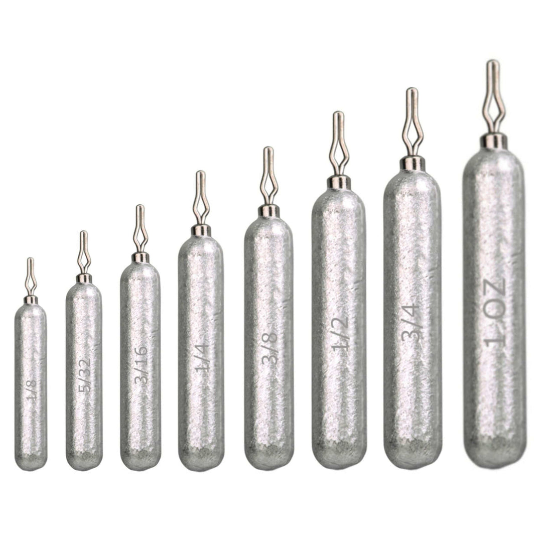 Reaction Tackle lead drop shot weights, 1/8 oz, 25-pack, bulk packs, designed for precise fishing weight adjustments.