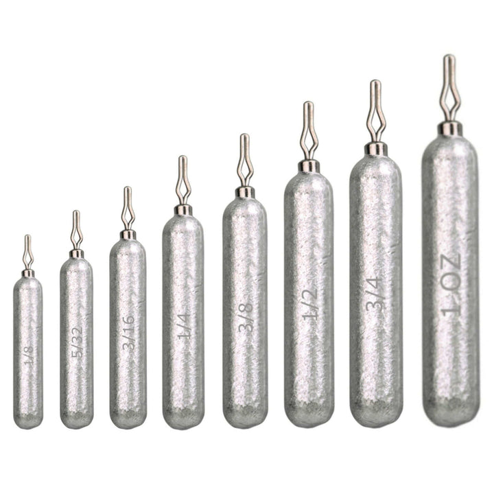 Reaction Tackle lead drop shot weights, 1/8 oz, 25-pack, bulk packs, designed for precise fishing weight adjustments.