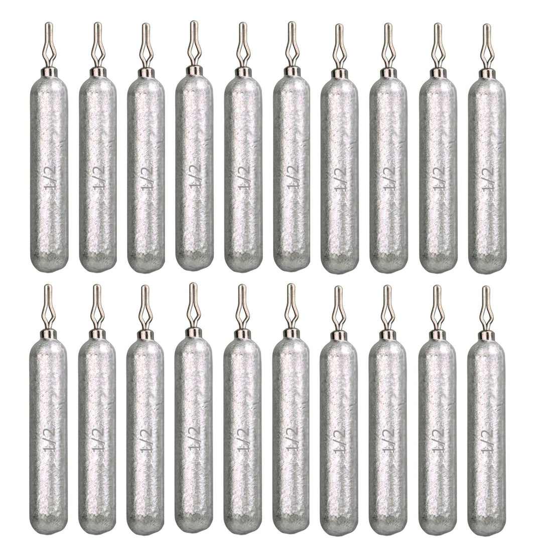 Reaction Tackle lead drop shot weights in 1/8 oz, 25-pack, showing bulk packs of fishing weights for drop shot fishing.