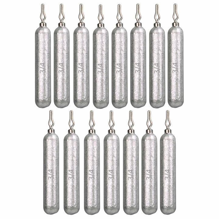 Reaction Tackle lead drop shot weights, 1/8 oz, in a 25-pack, showing bulk packs of fishing weights for drop shot fishing.